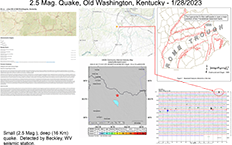 image of map and information pertaining to the January 28, 2024 Kentucky earthquake