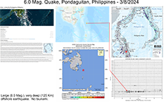 image of map and information pertaining to the March 8, 2024 Filipino earthquake