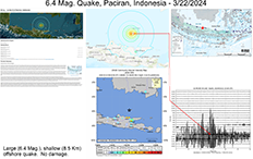 image of map and information pertaining to the March 22, 2024 Indonesian earthquake