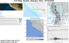 image of map and information pertaining to the June 16, 2024 Peruvian earthquake