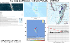 image of map and information pertaining to the June 24, 2024 Vanuatu earthquake
