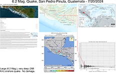image of map and information pertaining to the July 20, 2024 Guatemalan earthquake