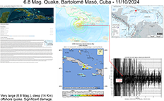 image of map and information pertaining to the November 10, 2024 Cuban earthquake