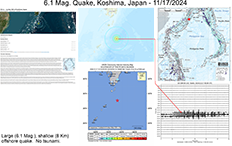 image of map and information pertaining to the November 17, 2024 Japanese earthquake