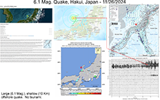 image of map and information pertaining to the November 26, 2024 Japanese earthquake