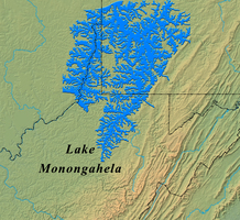 map of lake monongahela