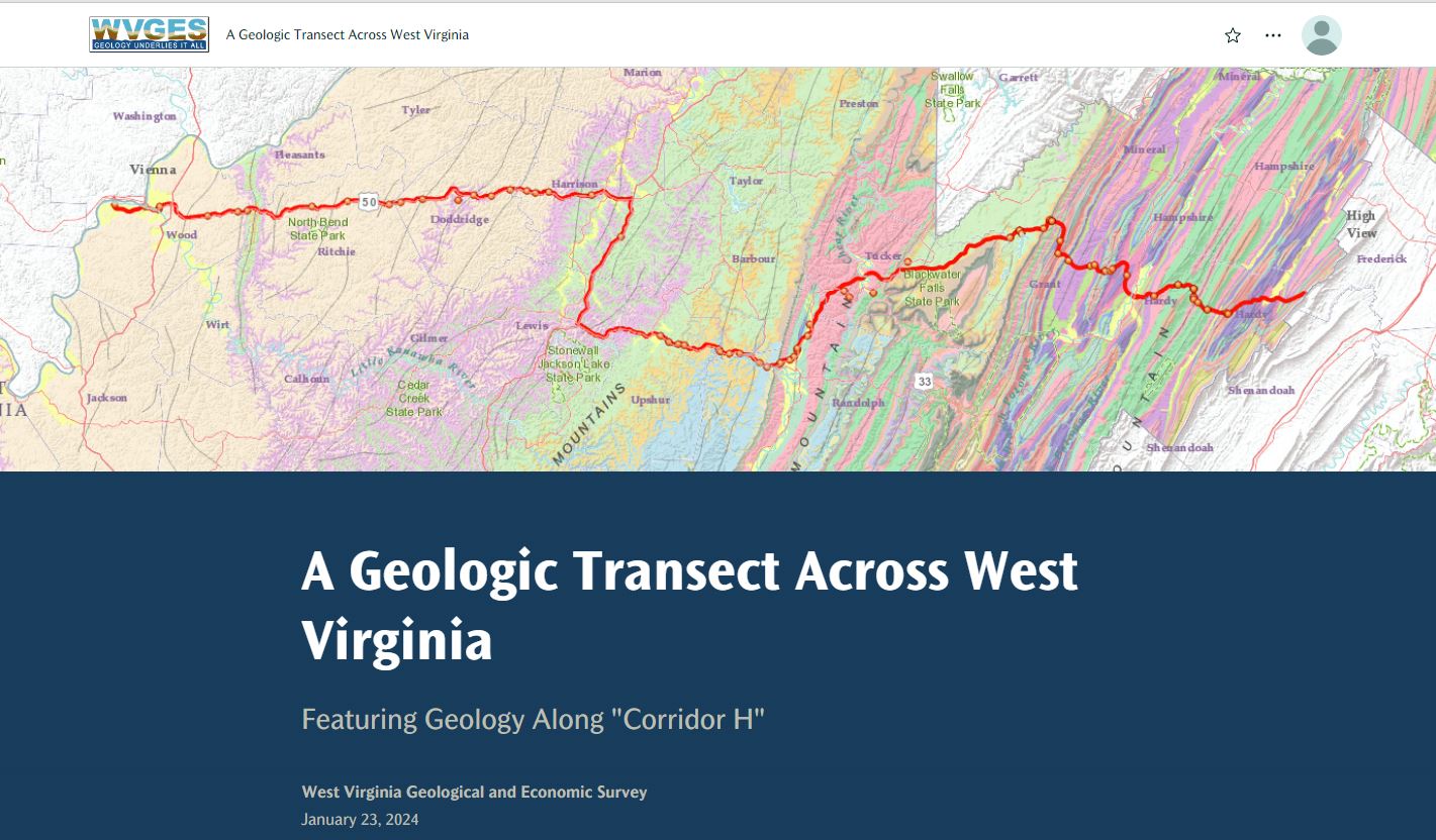Go to the Geologic Transect Across West Virginia Story Map