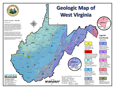 basic WV geologic map