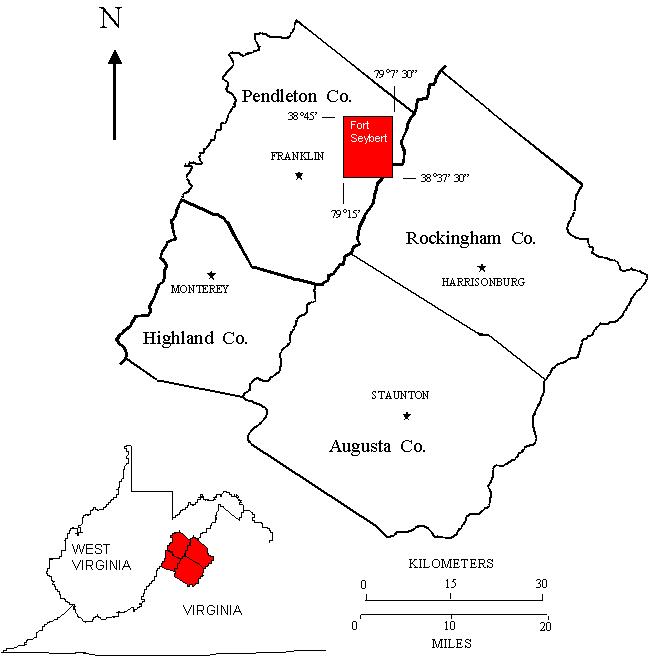 Location Map, Fort Seybert Quadrangle
