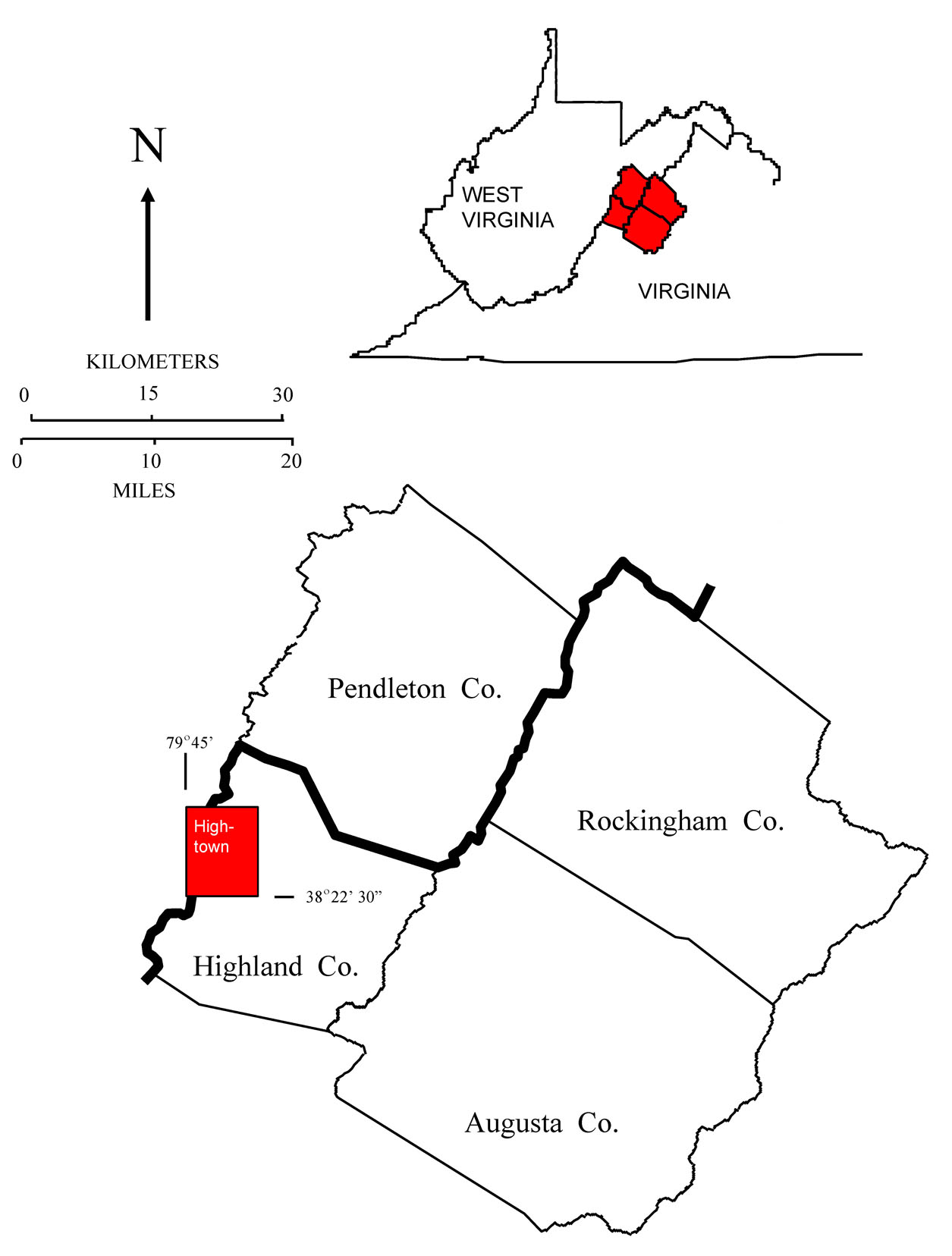 Location Map, Hightown Quadrangle