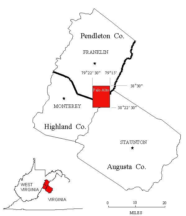 Location Map, Palo Alto Quadrangle