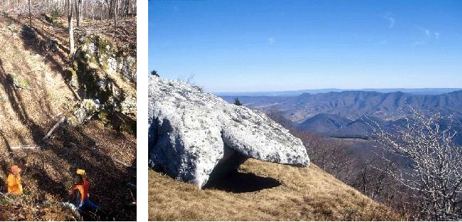 Mississippian and Pennsylvanian rocks on Spruce Knob quad